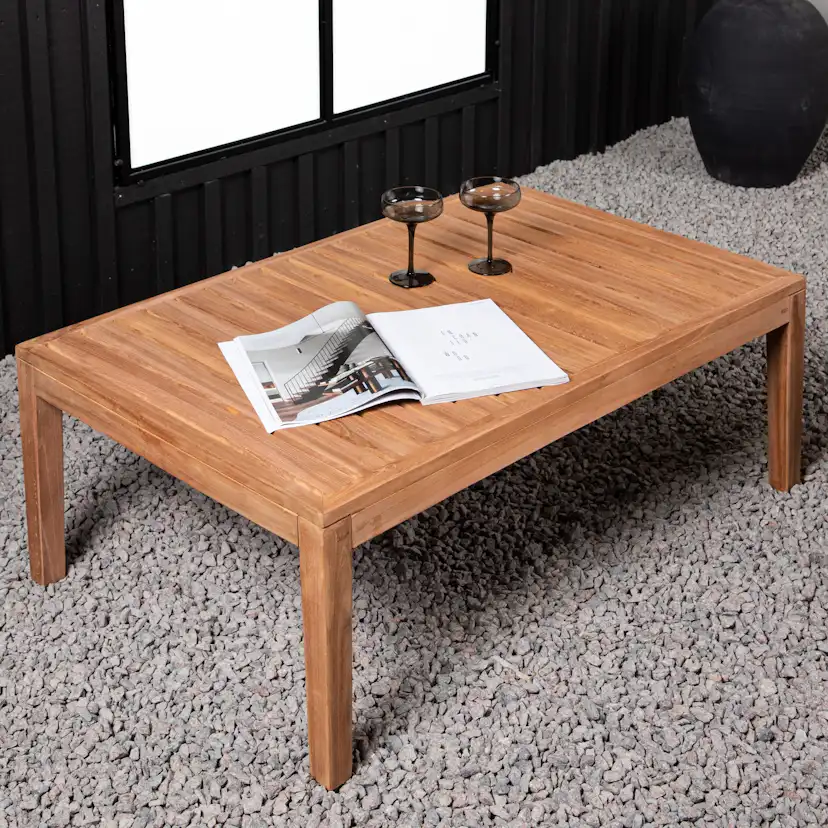 Soffbord Venture Home Amlan Natur Teak Fyrkantigt Vardagsrumsbord