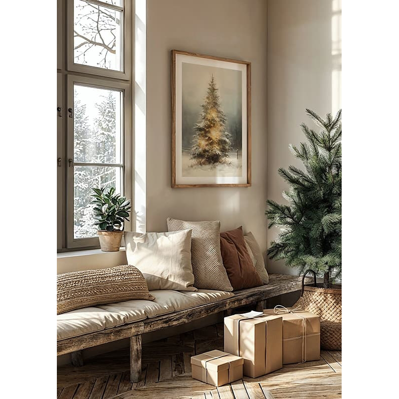 Poster Gallerix Winter Tree With Lights