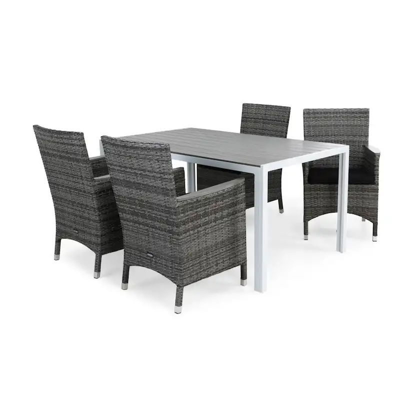 Matgrupp Comfort Garden Tunis Matgrupp Utomhus 150 med 4 Thor Fåtölj Lyx m Armstöd m Dyna