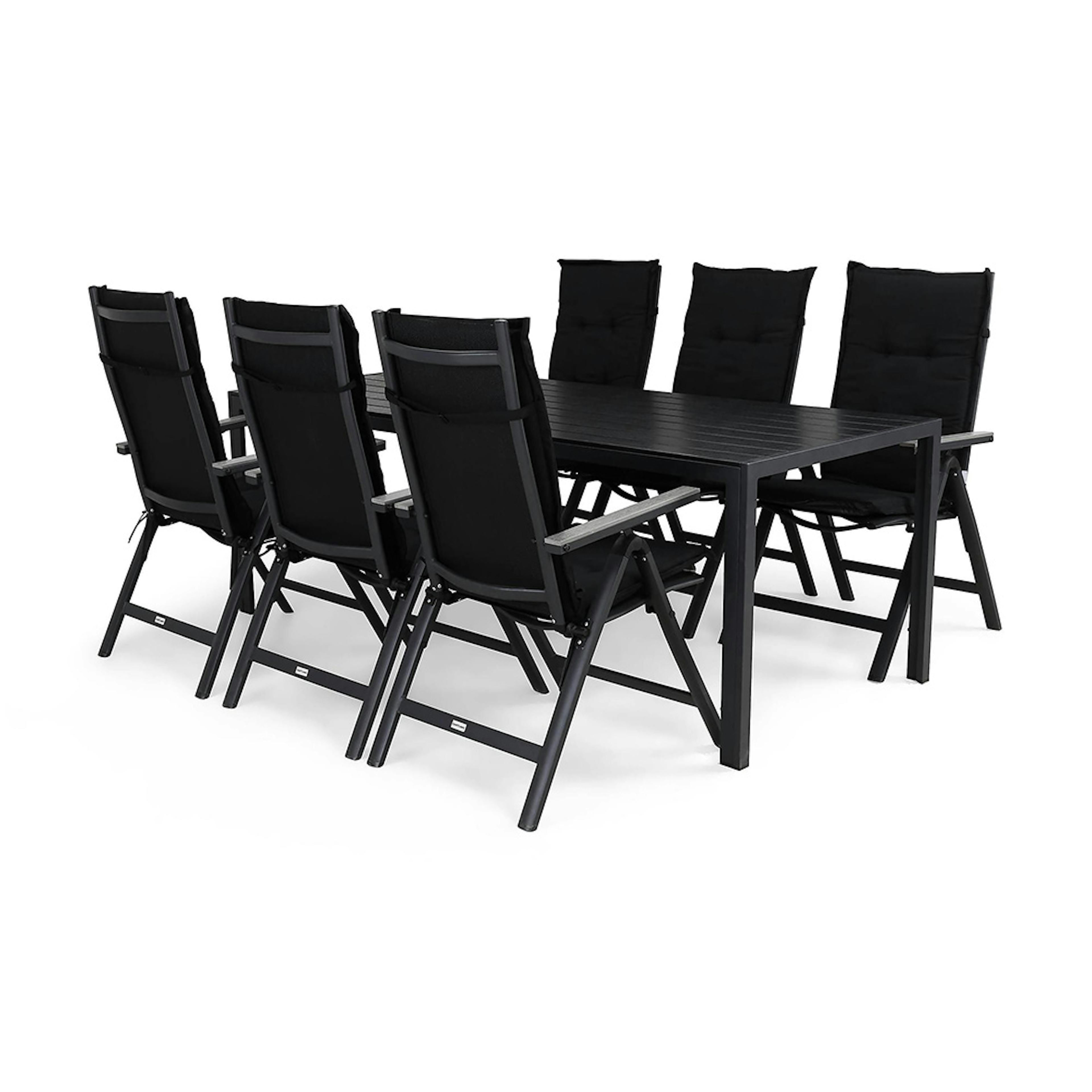 Matgrupp Comfort Garden Tunis med 6 Monaco Light Positionsstolar