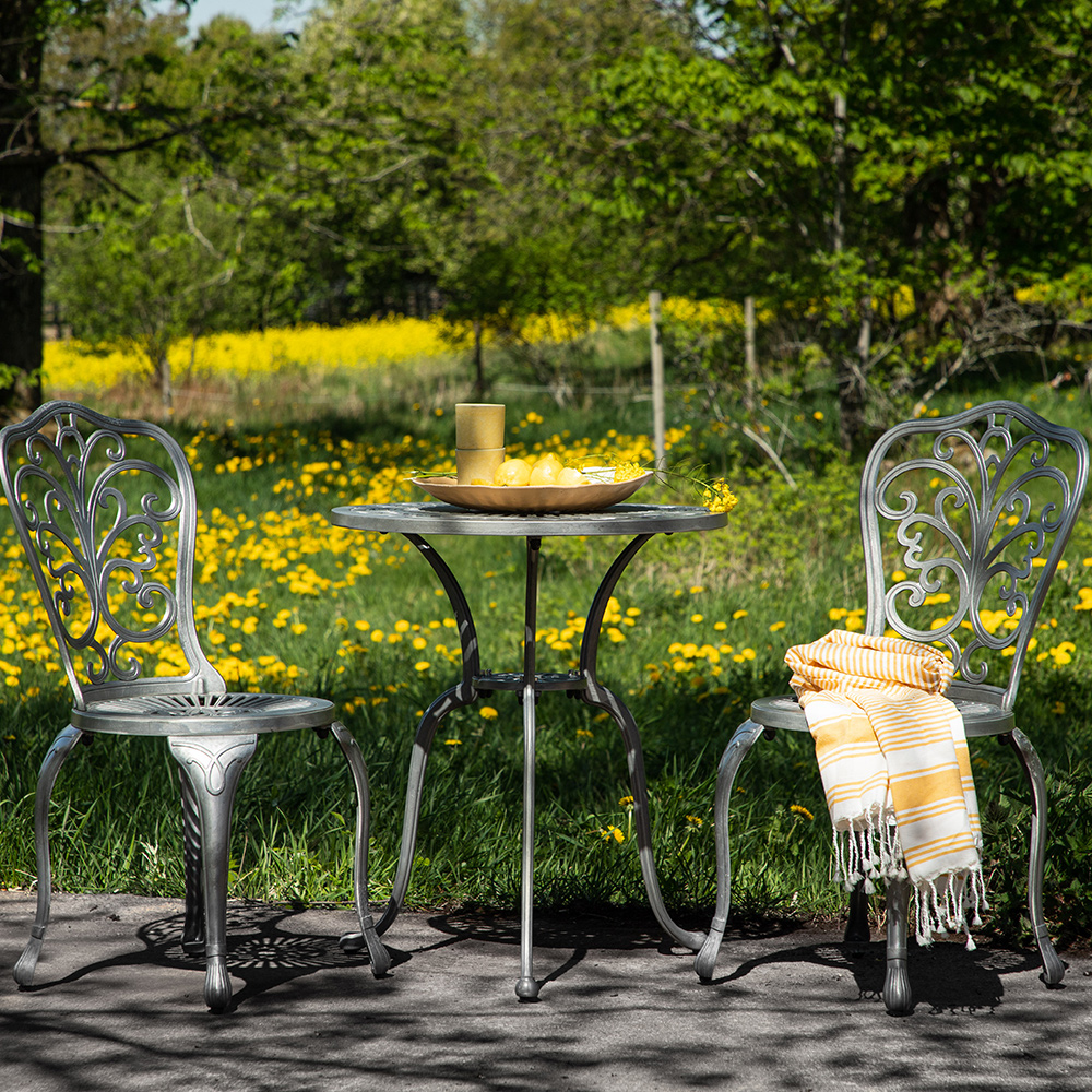 Cafégrupp Venture Home Nandin ø60 cm med 2 Trädgårdsstolar Utomhus