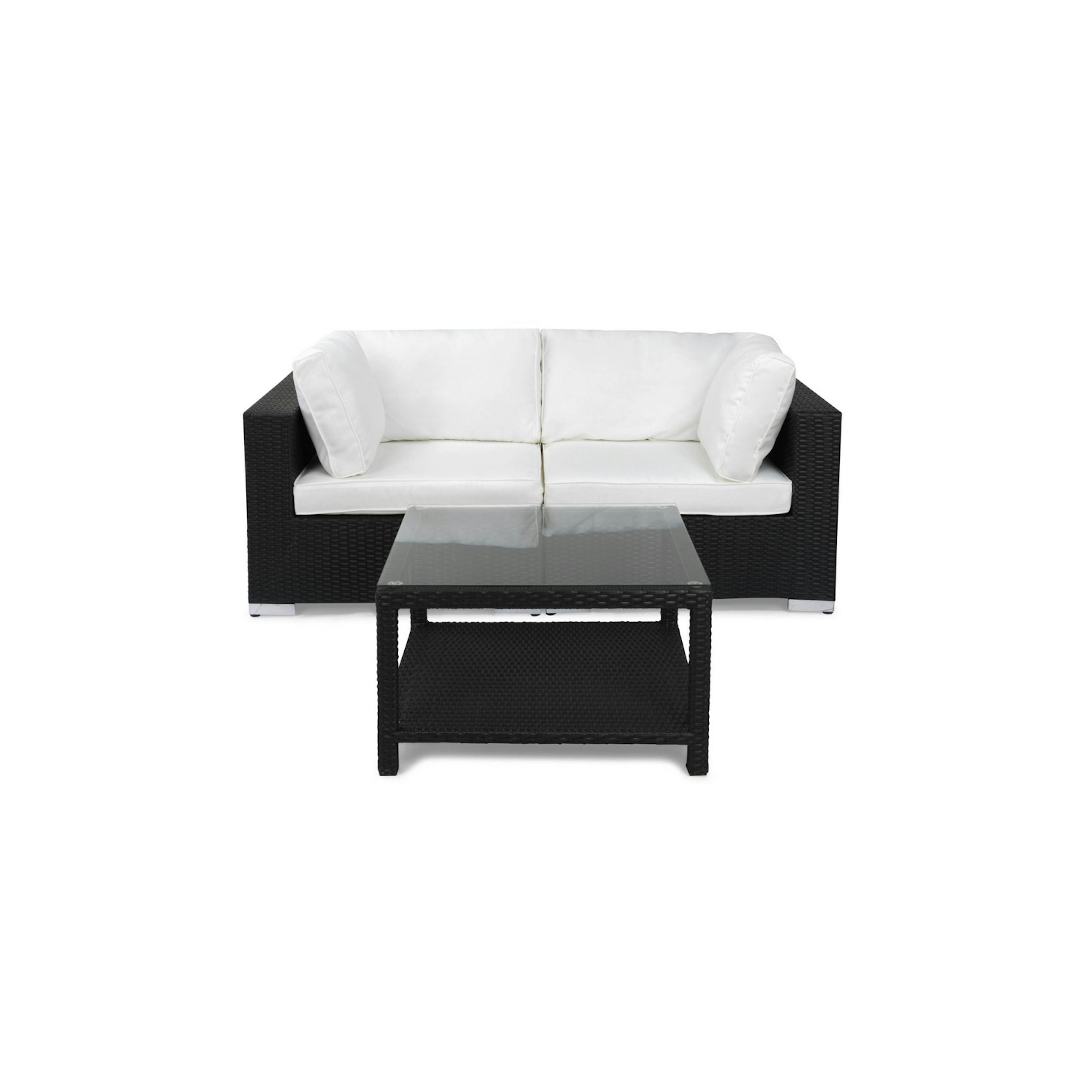 Loungegrupp Comfort Garden Bahamas 2-sits med Bord med Hylla Utomhus