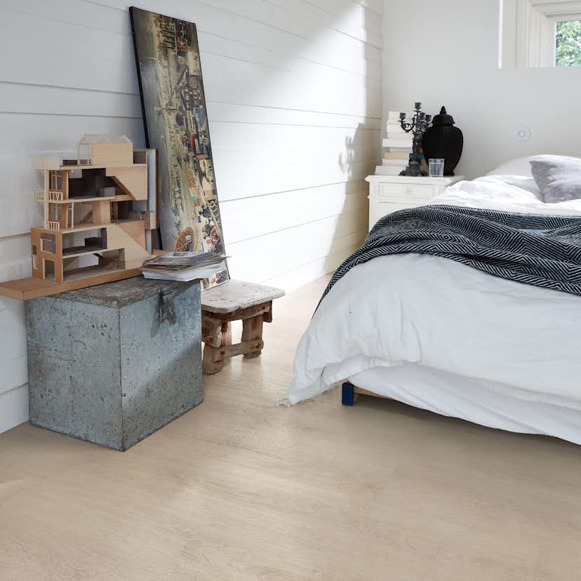 Laminatgolv Meister Laminate LC 150 Vit Lyed Ek Strip 6181