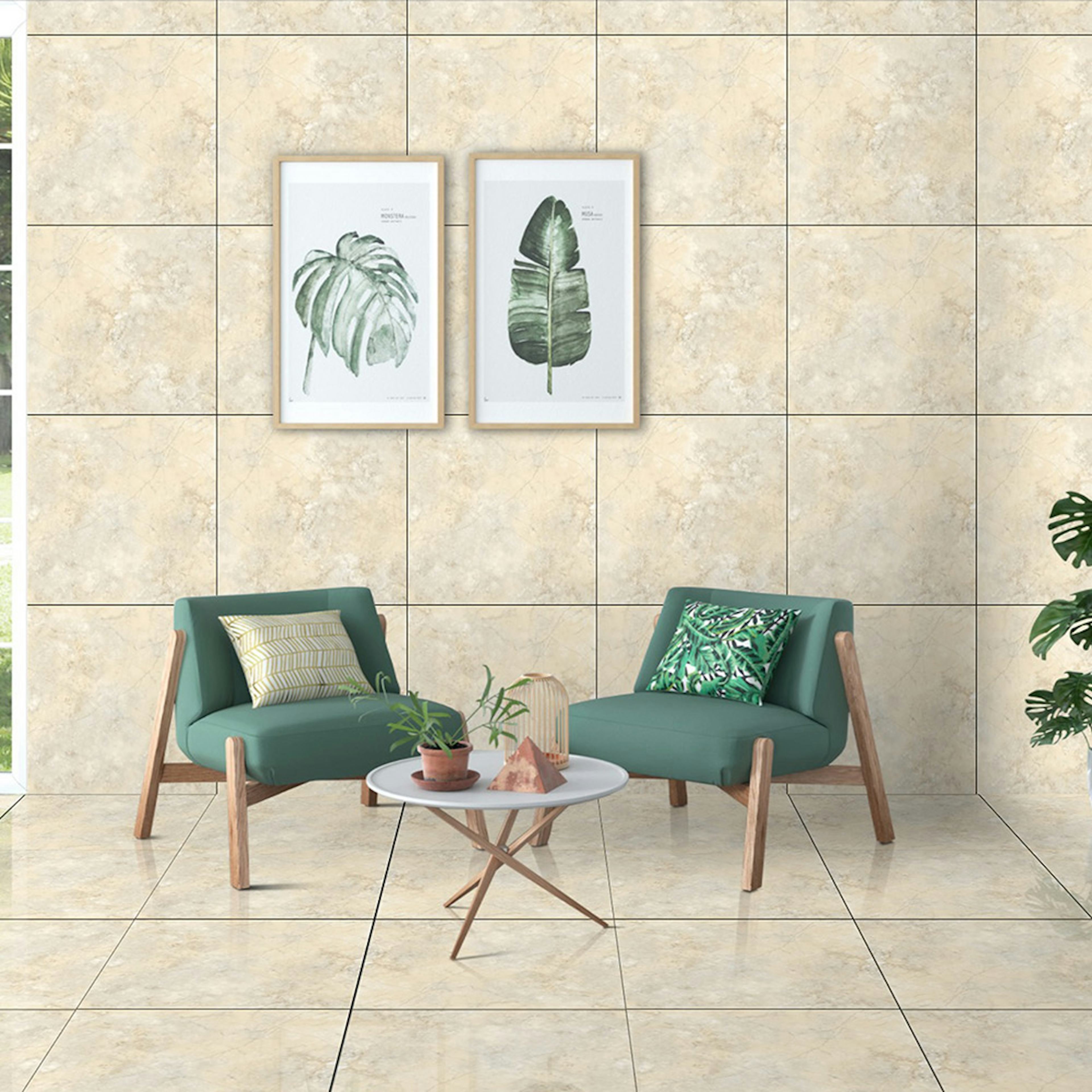 Klinker Netto Ceramika Rhodos Creama Polished 60x60 cm