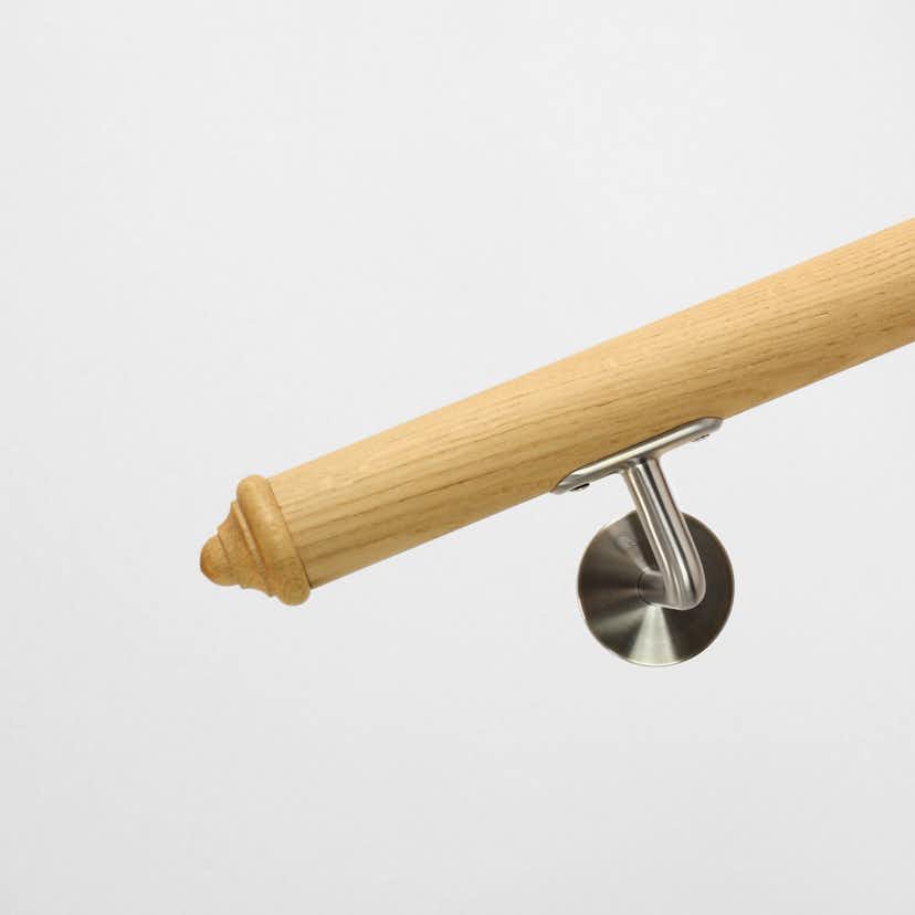 Ändknopp Herrljunga Ledstångsfabrik Svarvad K10 Mahogny