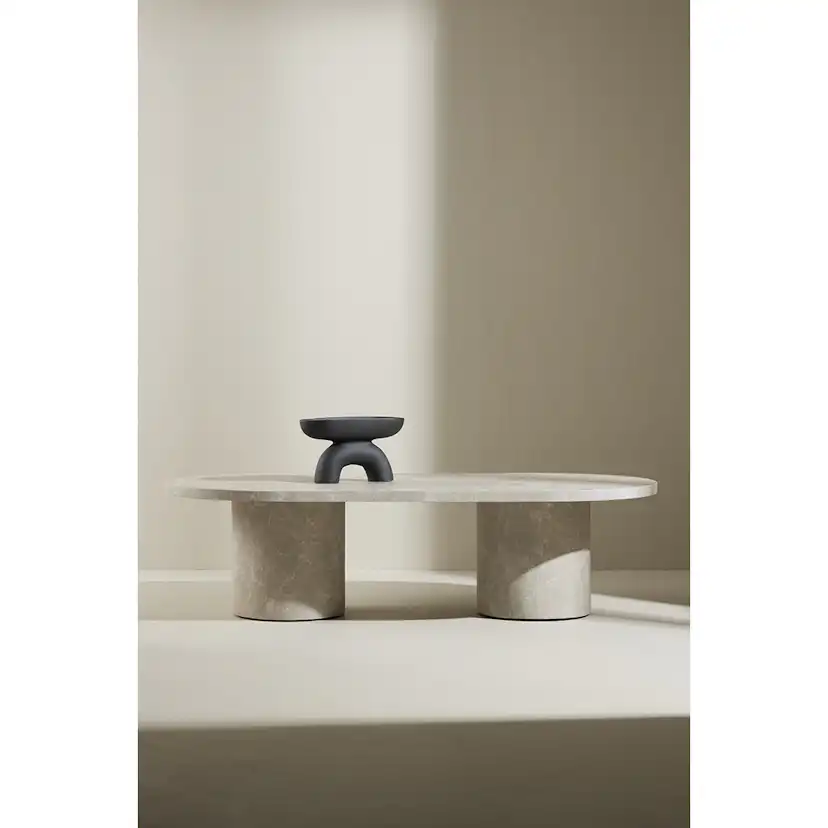 Soffbord Venture Home Narvik 32,5cm Beige Vardagsrumsbord med Marmorlook