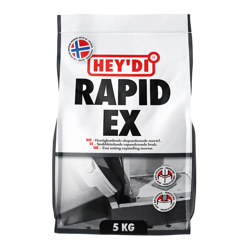 Expanderbetong Heydi Rapid Ex Grå 5 kg