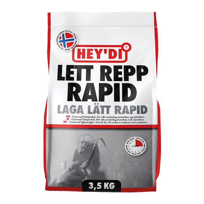 Spackel Heydi Laga Lätt Rapid 3,5 kg