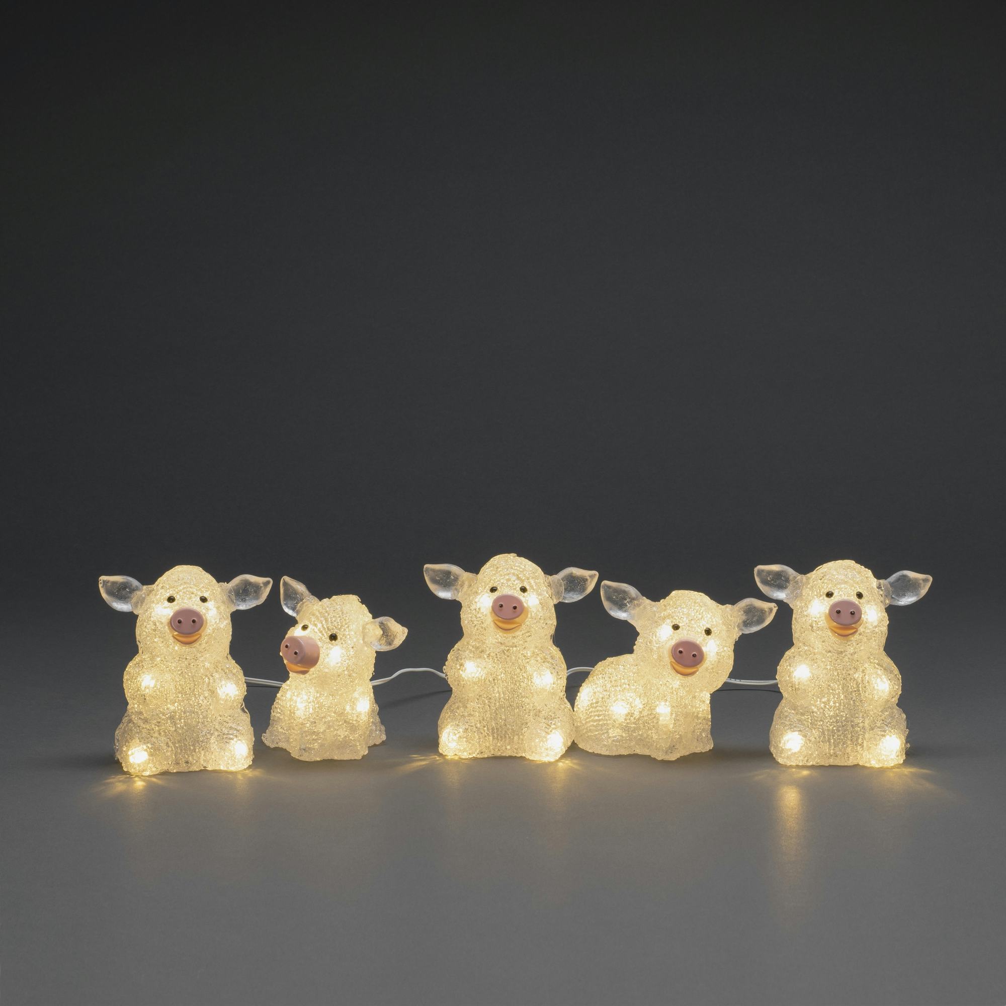 Dekorationsbelysning Gnosjö Konstsmide Grisar 5 st 40 LED