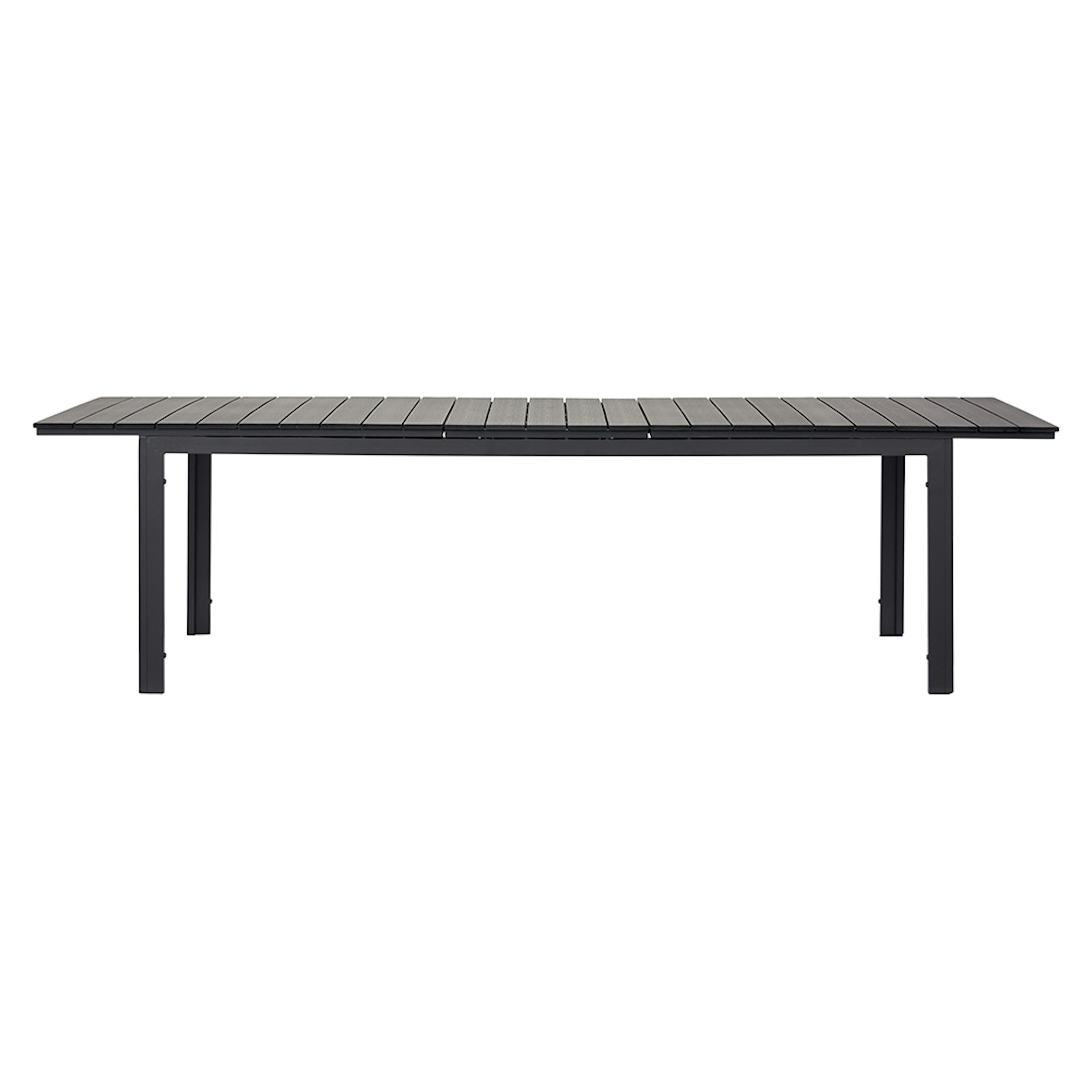 Utebord Outfit Willy Förlängningsbart Trädgårdsbord i Svart Aluminium/Polywood