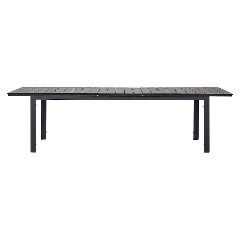 Utebord Outfit Willy Förlängningsbart Trädgårdsbord i Svart Aluminium/Polywood