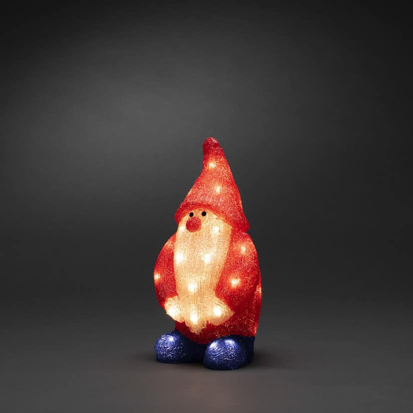 Dekorationsfigur Gnosjö Konstsmide Tomte Akryl 36 cm 32 LED