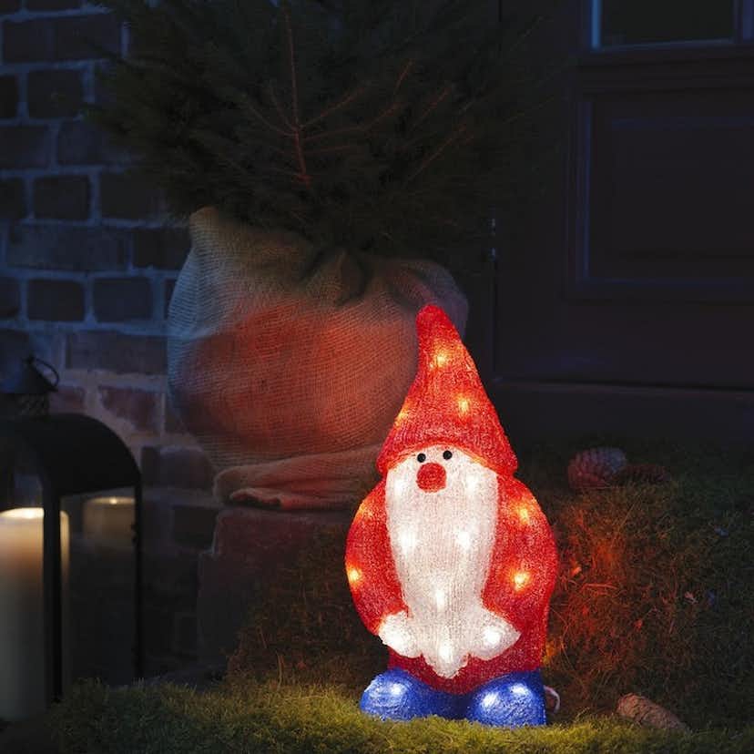 Dekorationsfigur Gnosjö Konstsmide Tomte Akryl 36 cm 32 LED