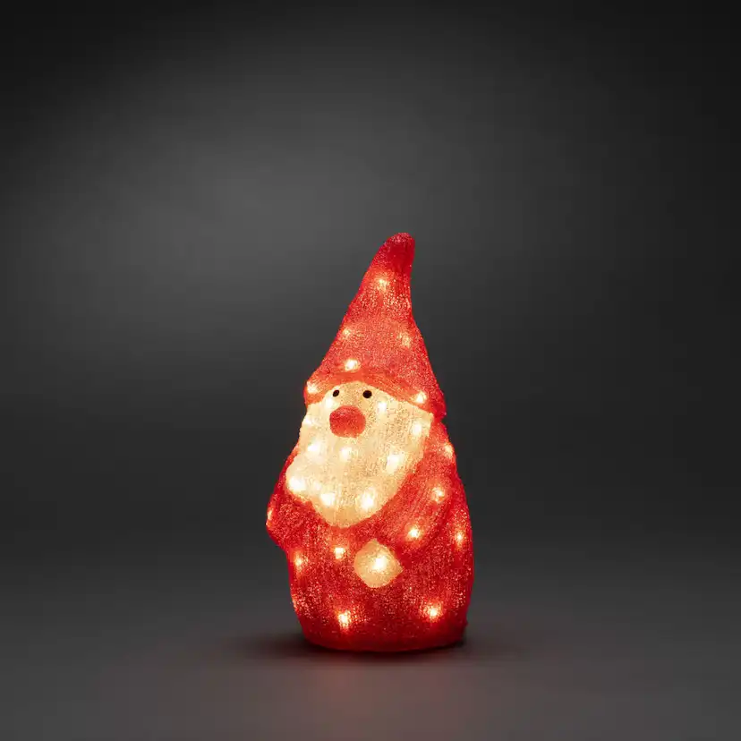 Dekorationsfigur Gnosjö Konstsmide Tomte Akryl 38 cm 40 LED