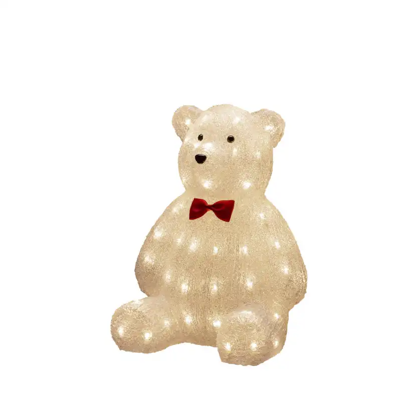 Dekorationsfigur Gnosjö Konstsmide Teddybjörn Akryl 38cm 64 LED