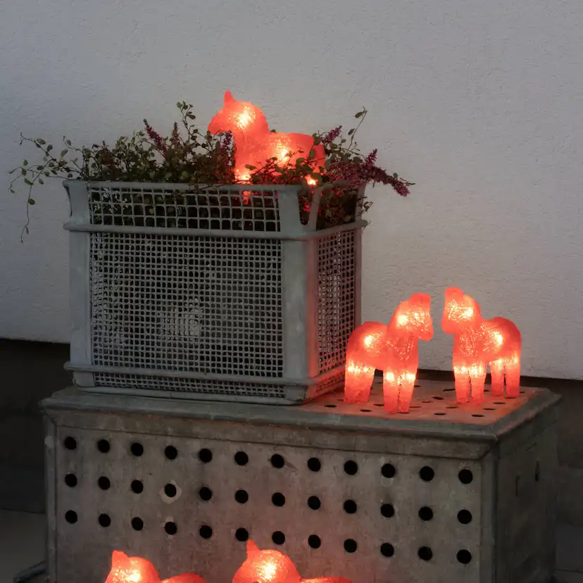 Ljusdekoration Gnosjö Konstsmide Hästar Akryl 5st 40 LED