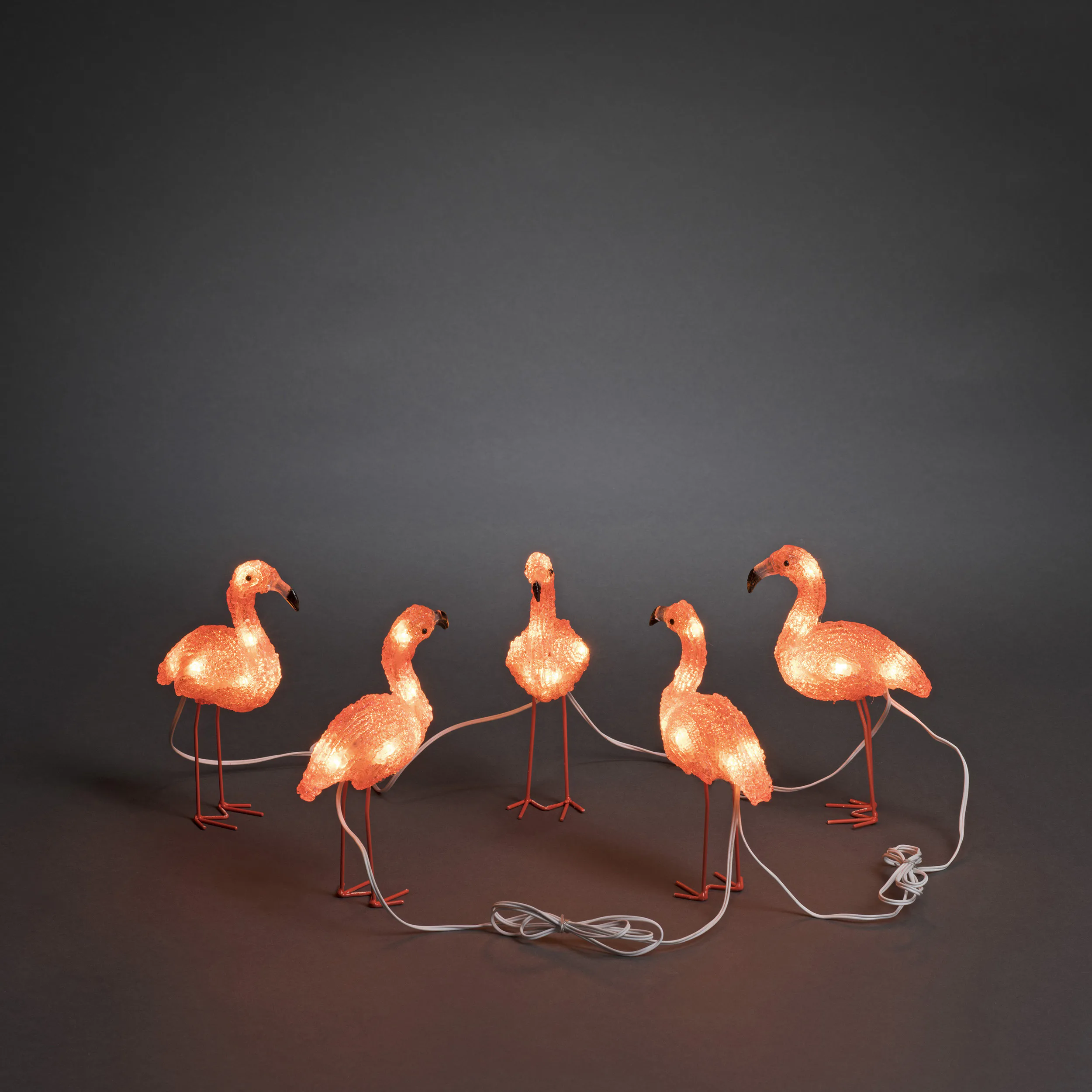 Dekorationsbelysning Gnosjö Konstsmide Flamingos Akryl 5 st LED