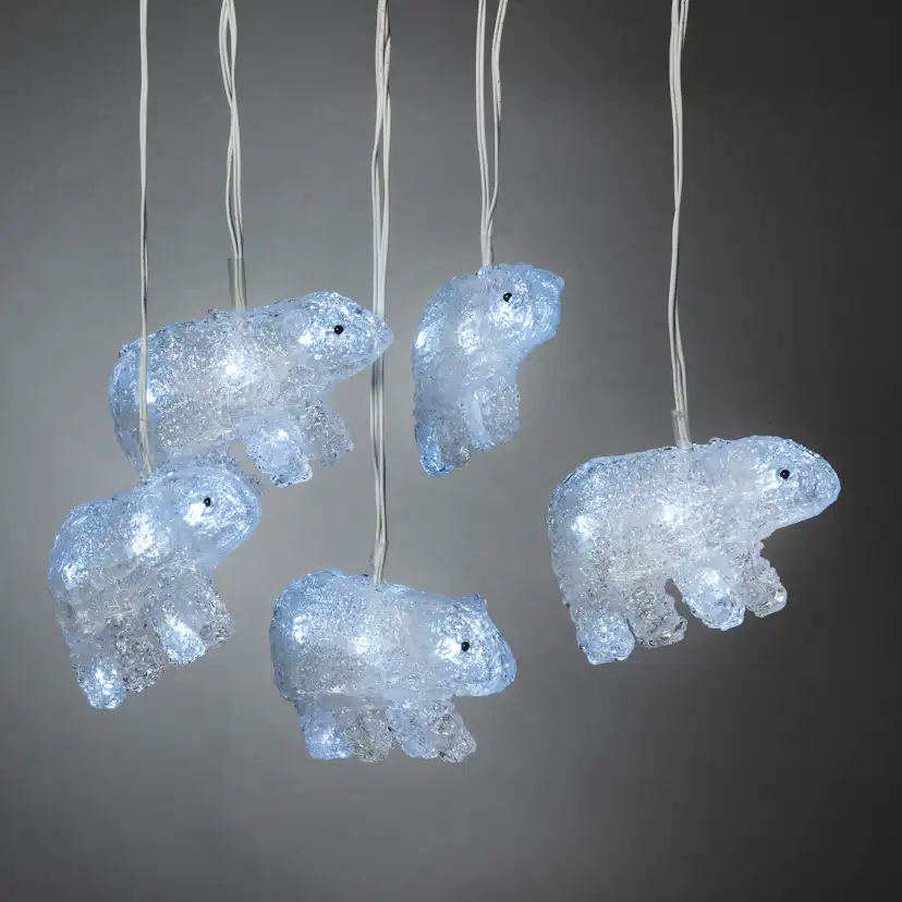 Dekorationsbelysning Gnosjö Konstsmide Hängande Isbjörnar 5 st