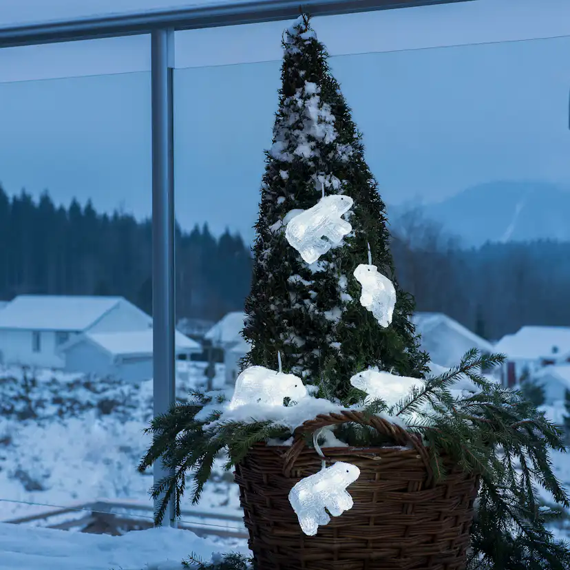 Dekorationsbelysning Gnosjö Konstsmide Hängande Isbjörnar 5 st