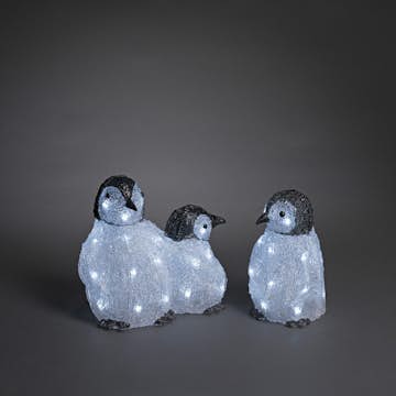 Dekorationsbelysning Gnosjö Konstsmide Pingvinfamilj 3 st