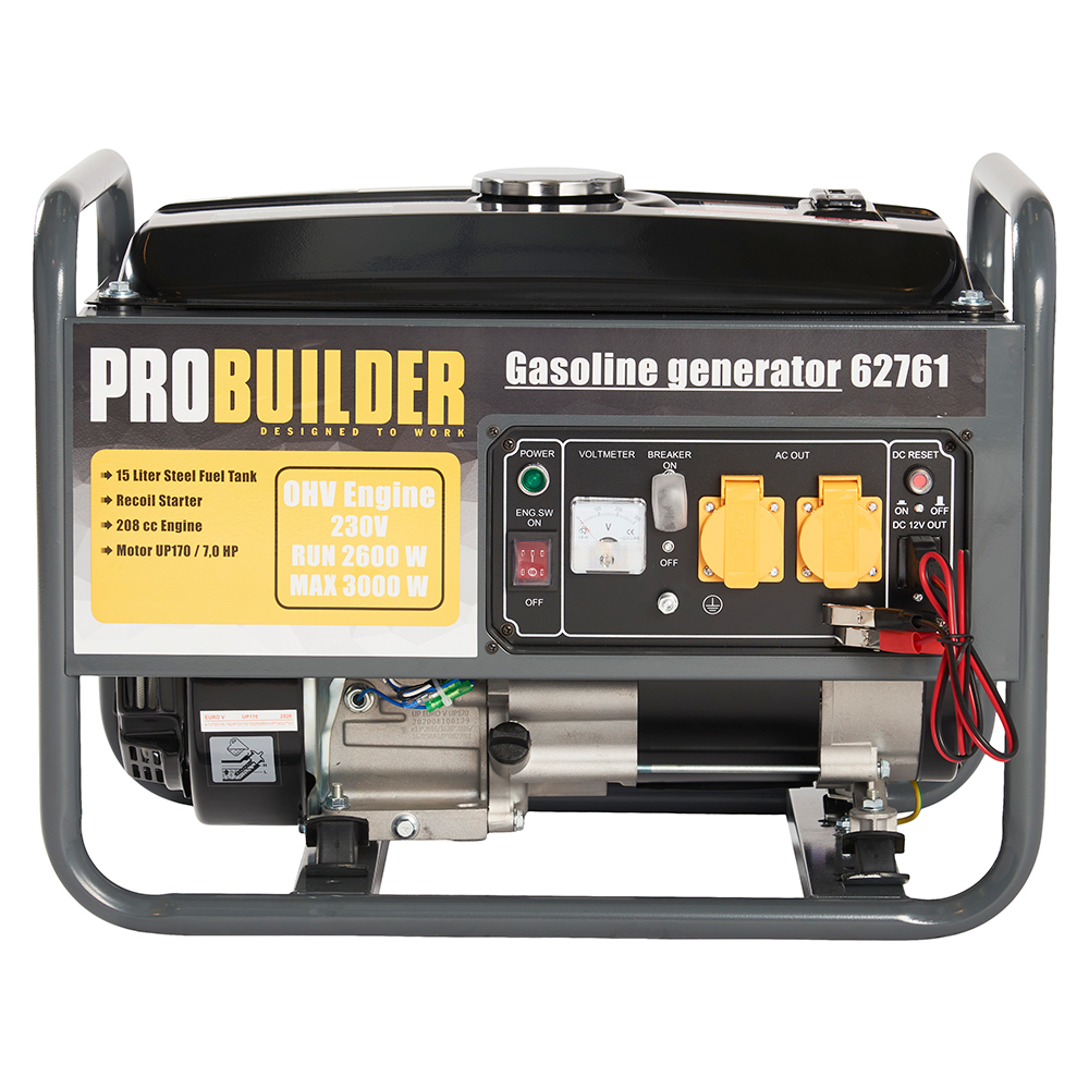 Elverk Probuilder 2600W/Max 3000W (Schuko) 208 cc