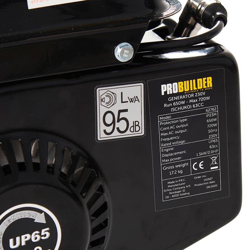 Elverk Probuilder 650W /Max 720W (Schuko) 63 cc