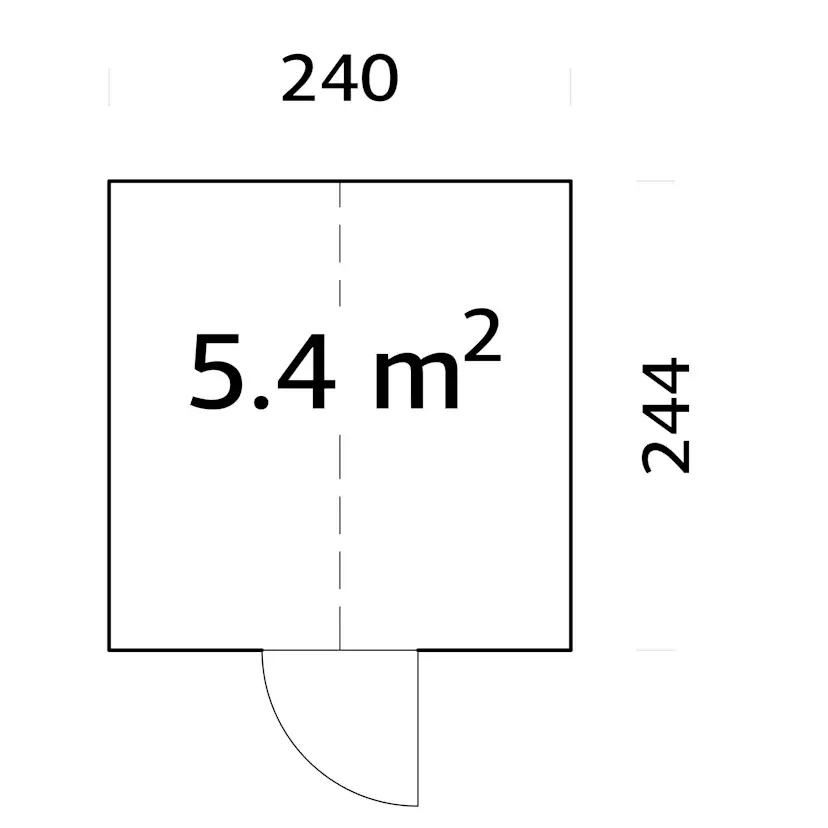Växthus Palmako Emilia 5,8 kvm