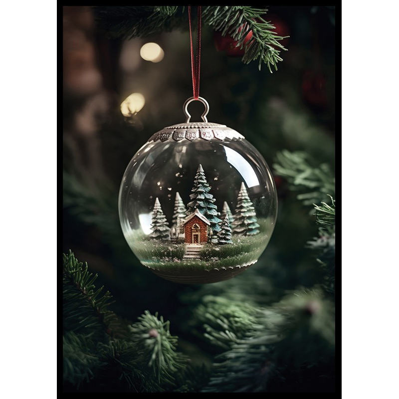 Poster Gallerix Snow Globe In Tree