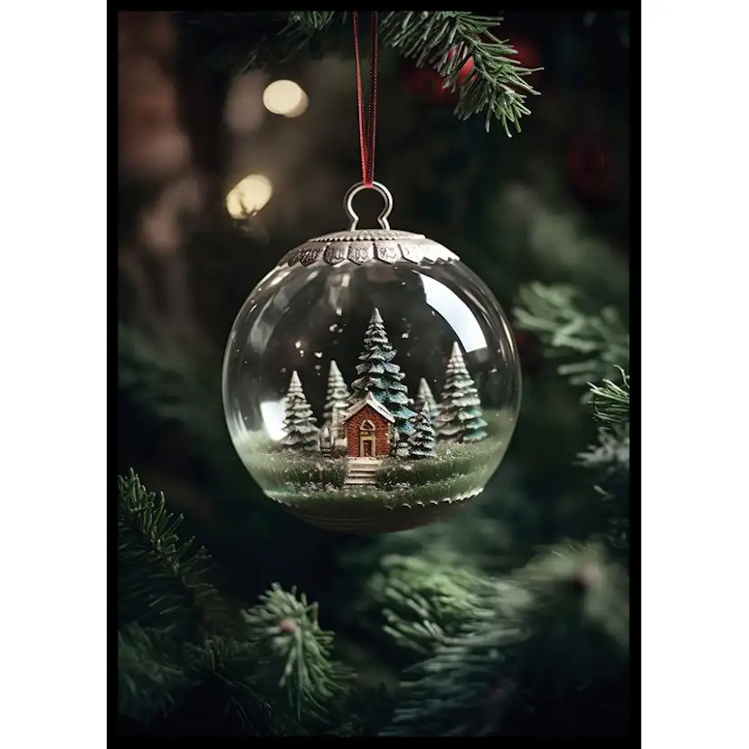 Poster Gallerix Snow Globe In Tree