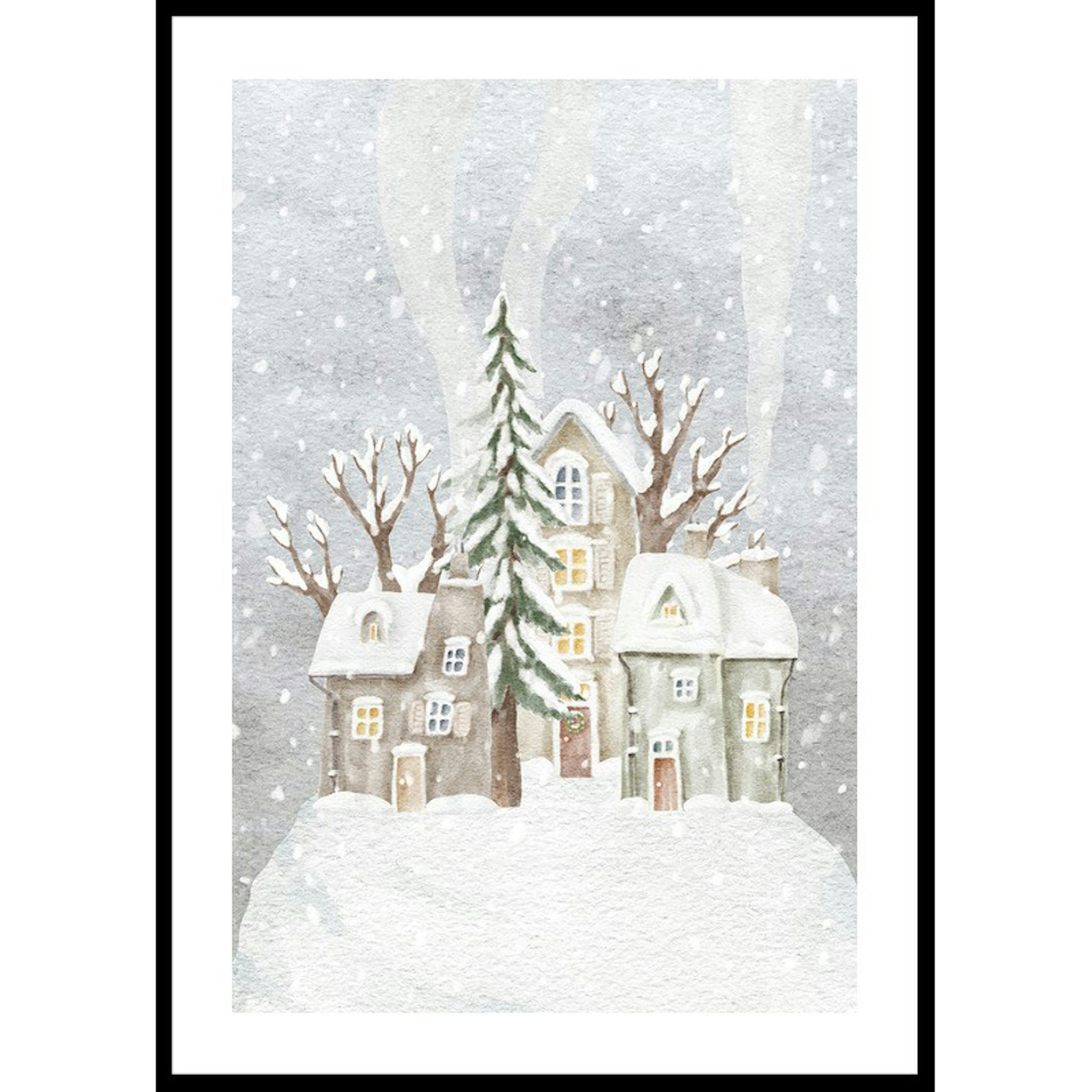 Poster Gallerix Abstract Winter Village No2