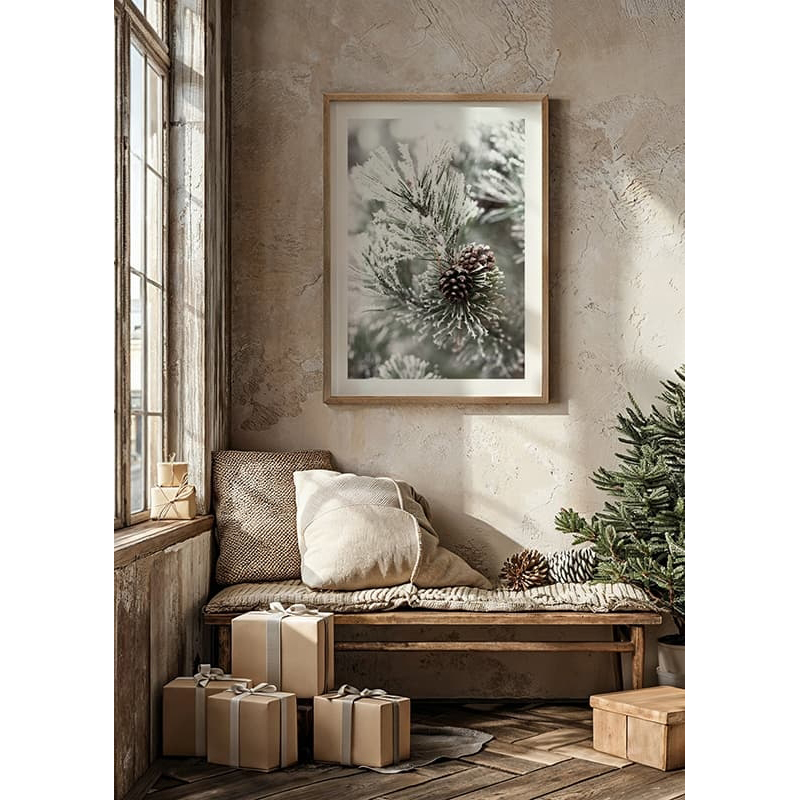 Poster Gallerix Snowy Fir Branch