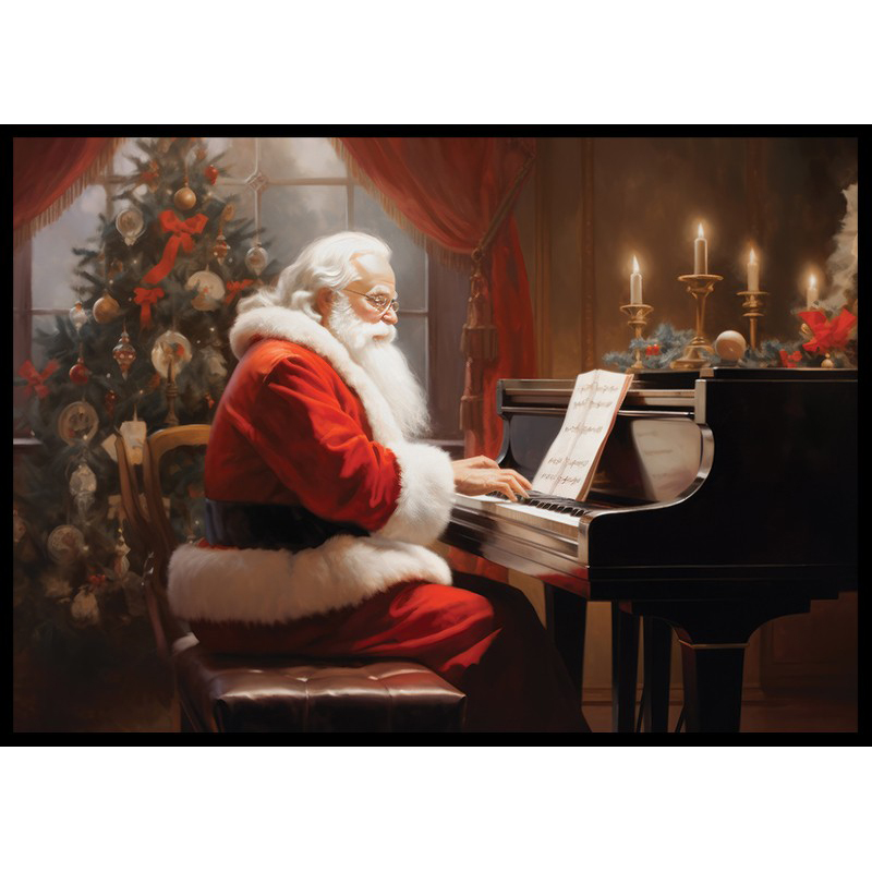 Poster Gallerix Santa On The Piano