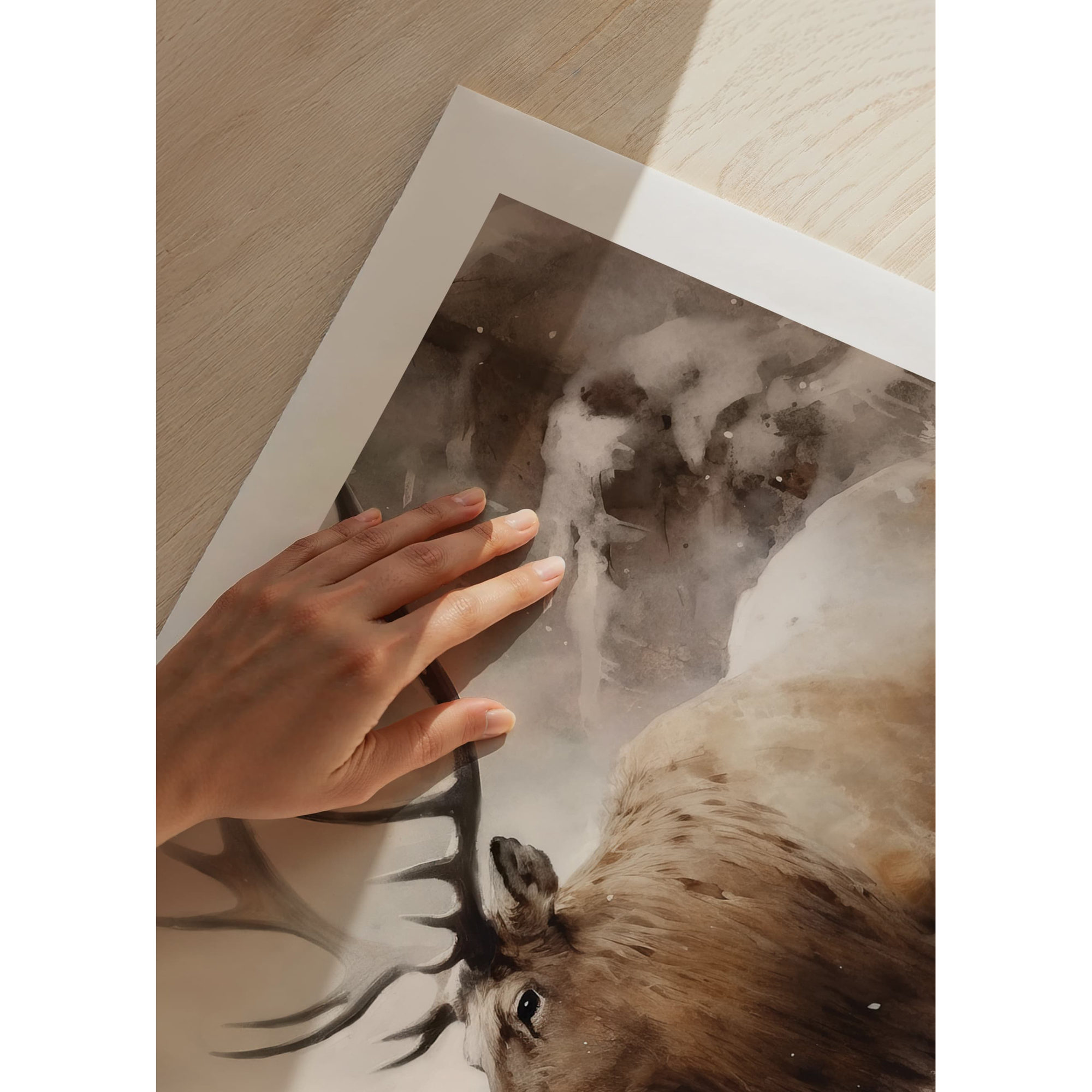 Poster Gallerix Santa And Reindeer