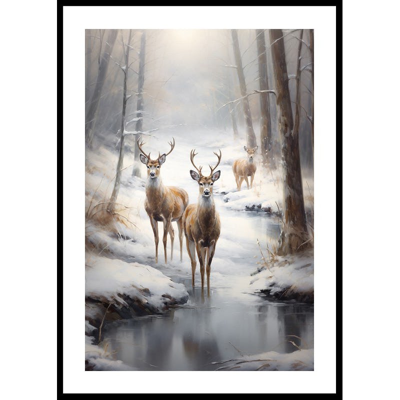 Poster Gallerix Roe Deer In Winter No1