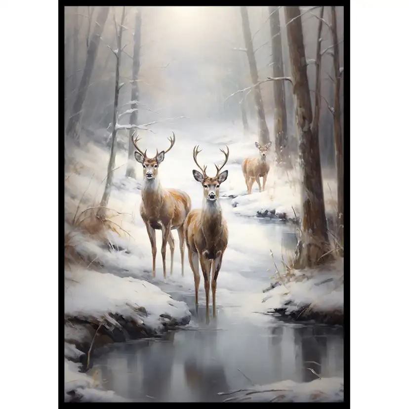 Poster Gallerix Roe Deer In Winter No1