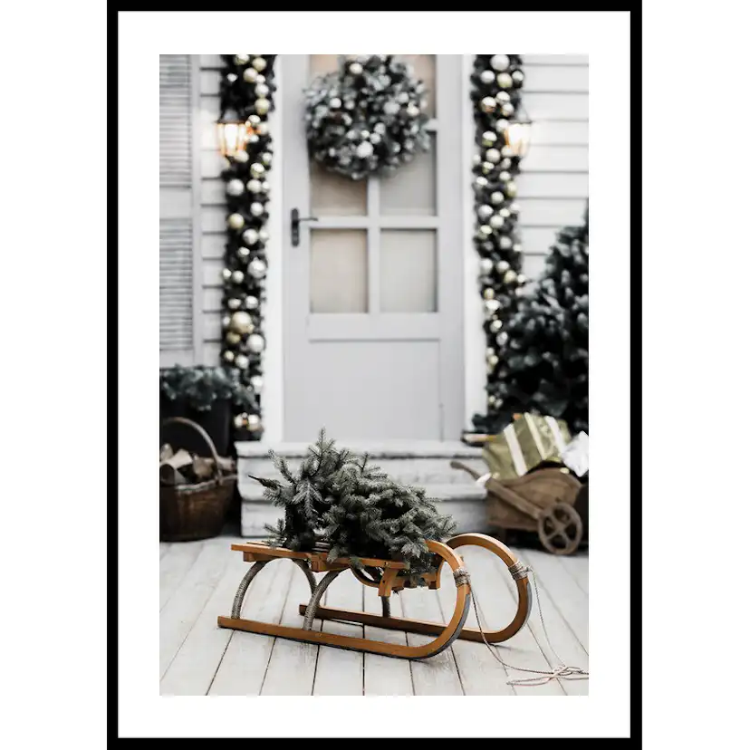 Poster Gallerix Spruce And Sleigh