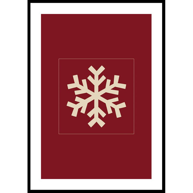 Poster Gallerix Snowflake R&W