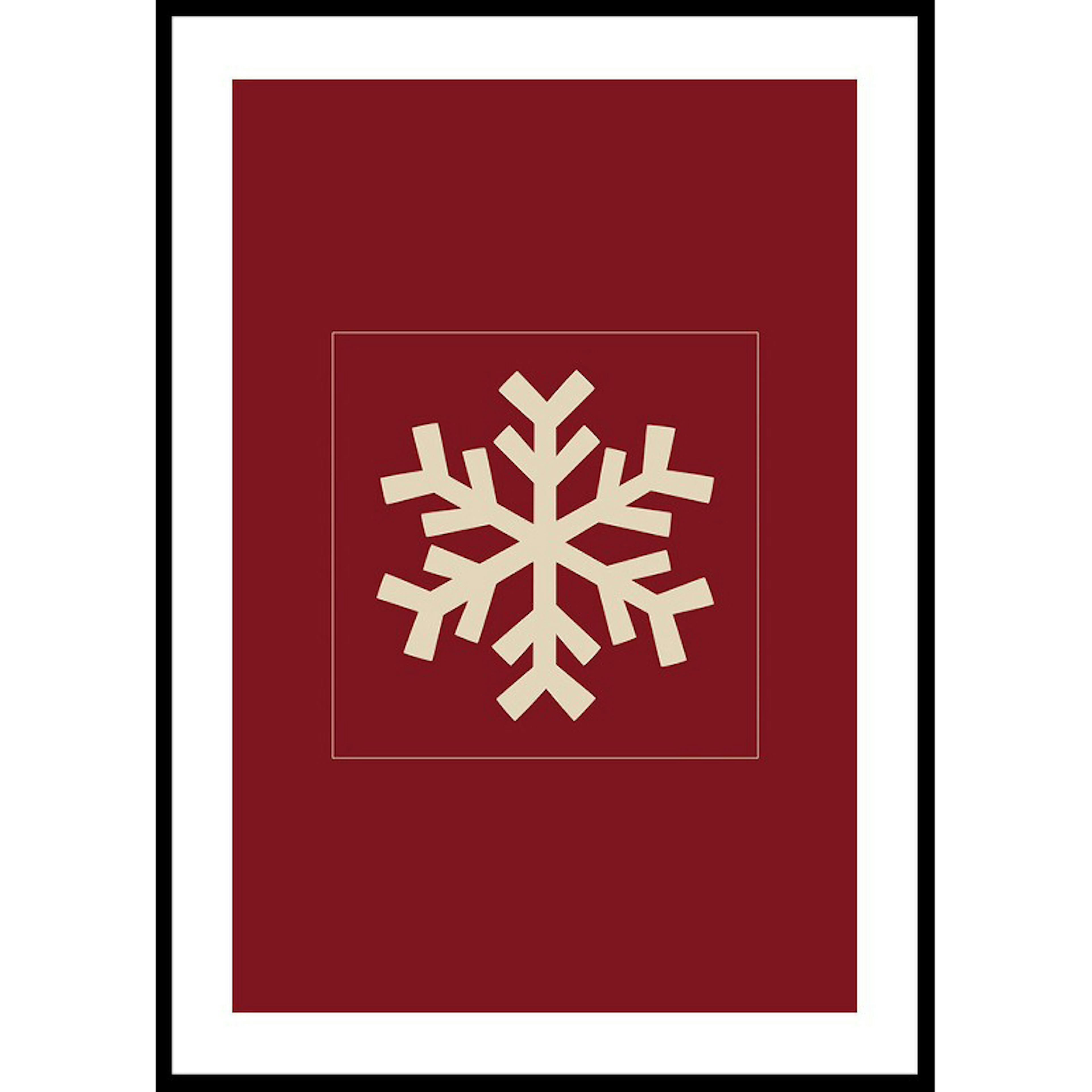 Poster Gallerix Snowflake R&W