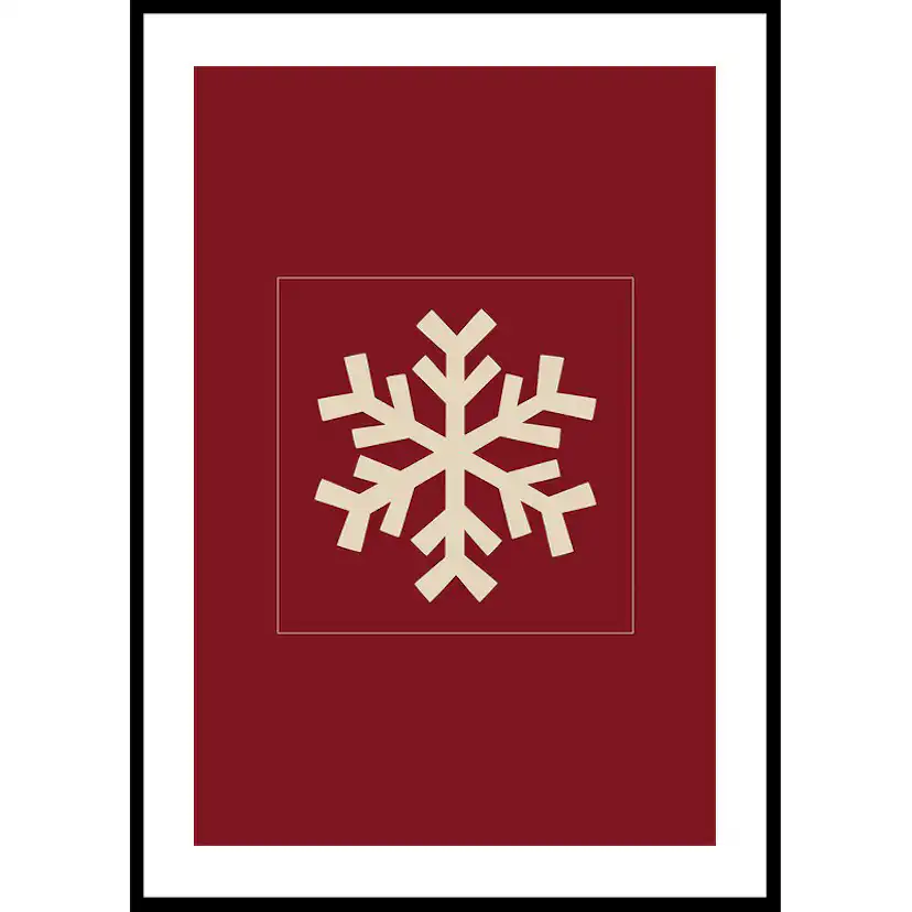 Poster Gallerix Snowflake R&W