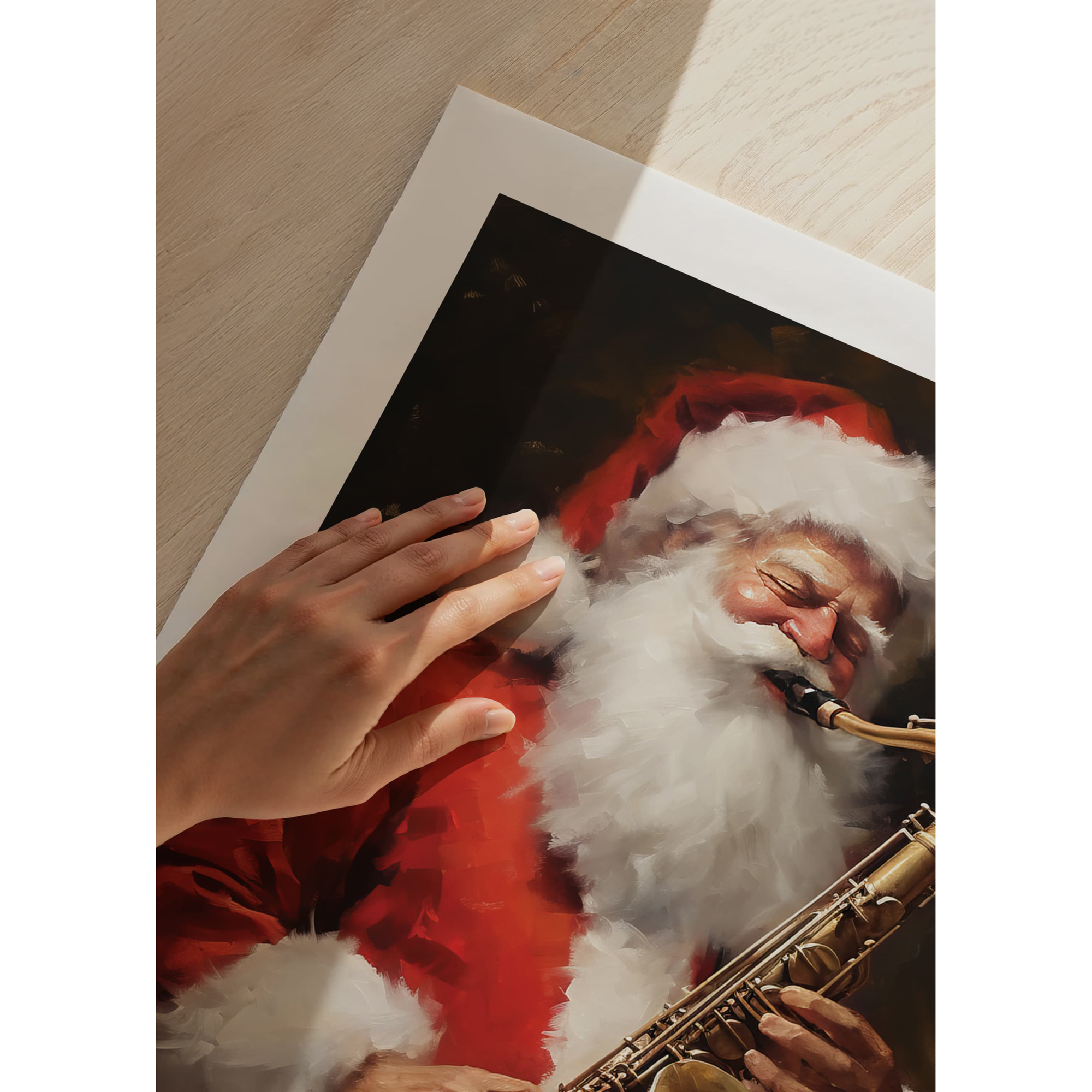 Poster Gallerix Santa On The Saxophone