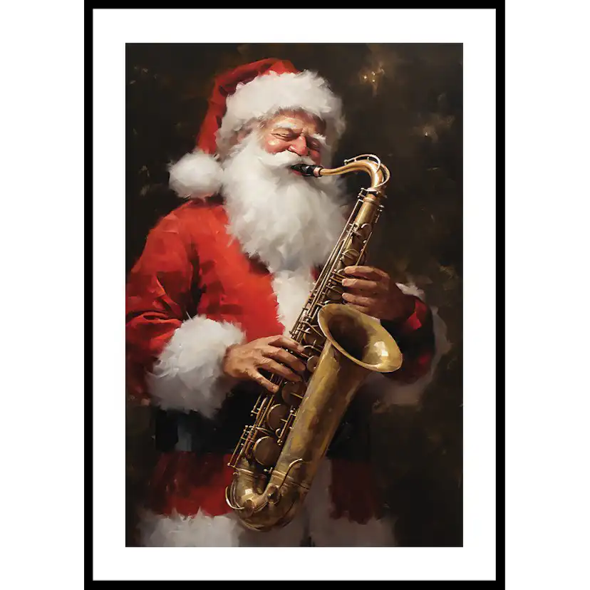 Poster Gallerix Santa On The Saxophone