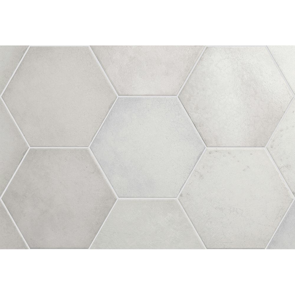 Klinker Lhådös Story snow white hexagon 17,5x20 cm