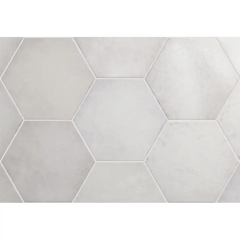 Klinker Lhådös Story snow white hexagon 17,5x20 cm