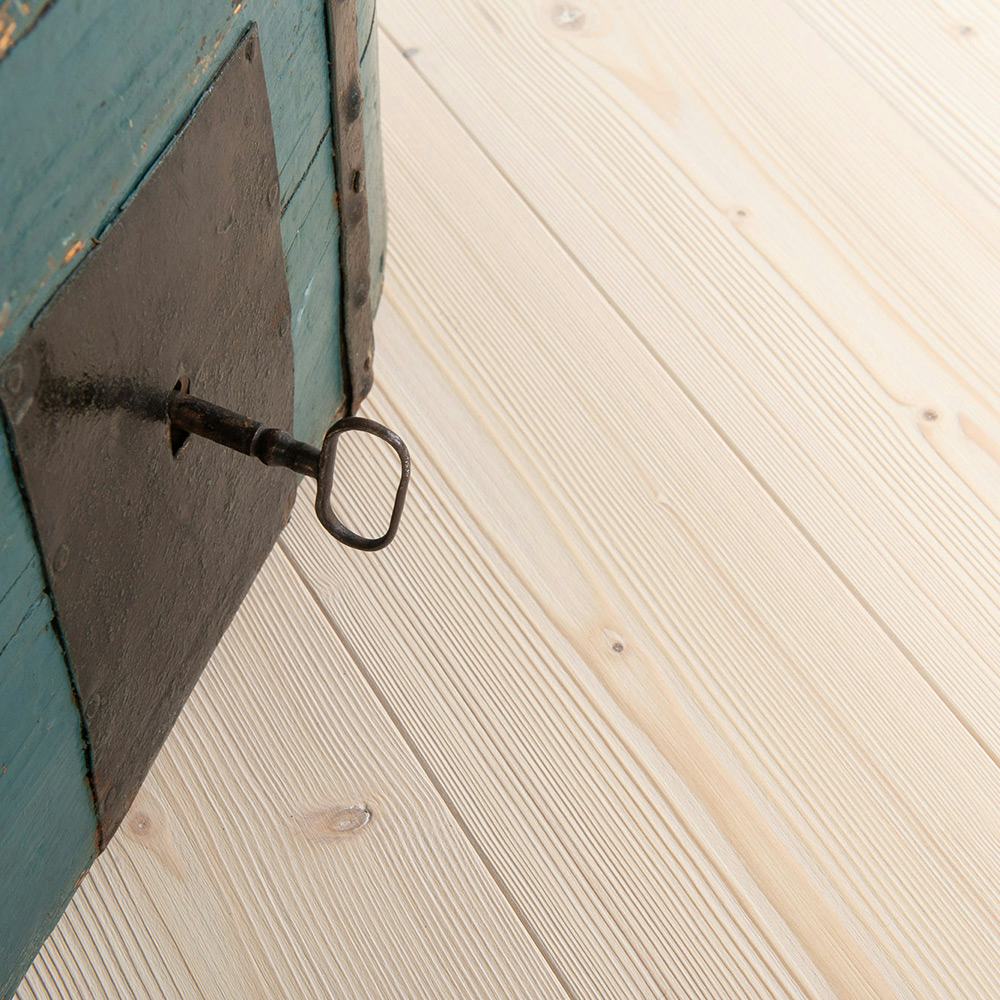 Massivt Trägolv DalaFloda HardSpruce Dolomit Borstat & Vittonat 1-Stavs Grangolv