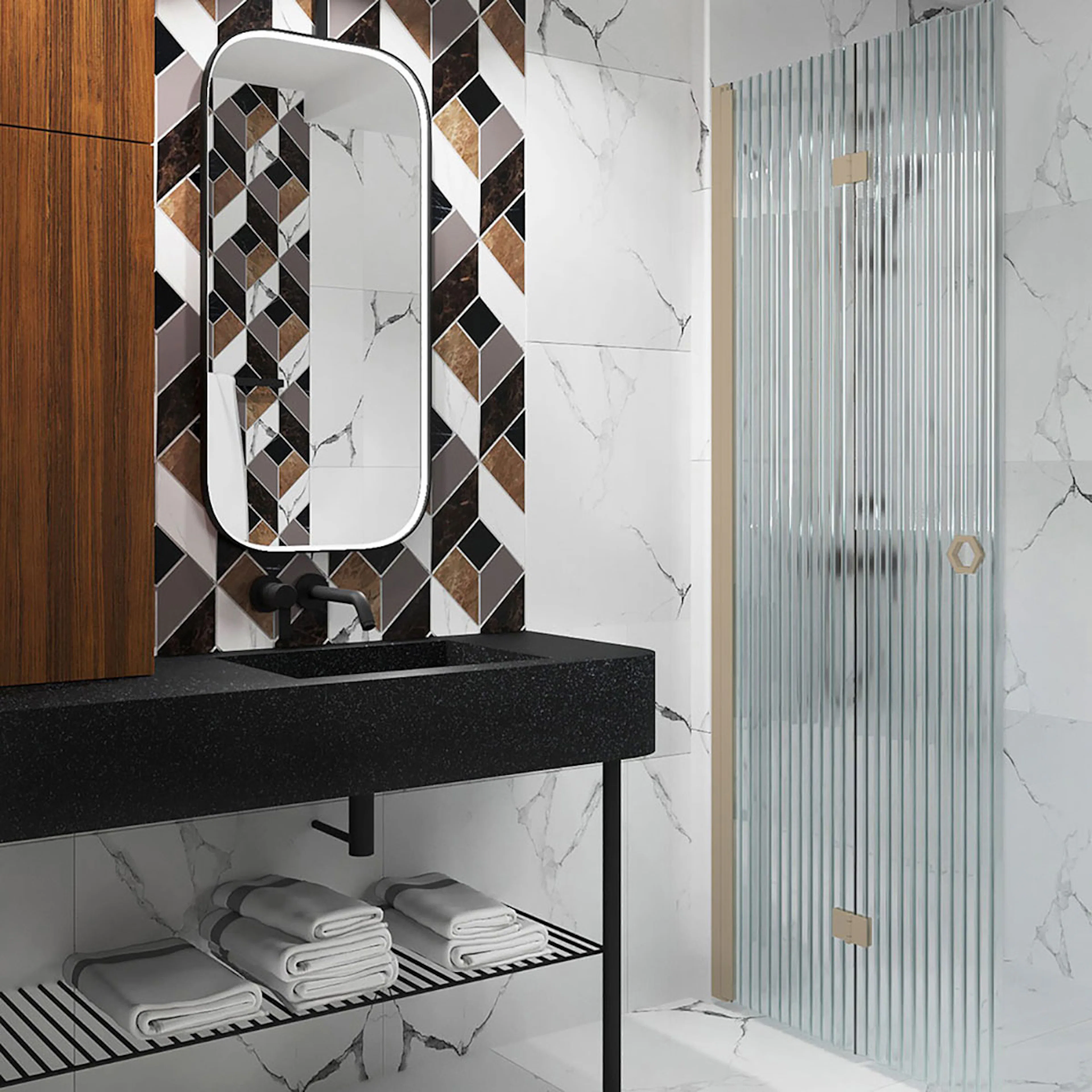 Duschdörr Hietakari Forma 303 Vikbar