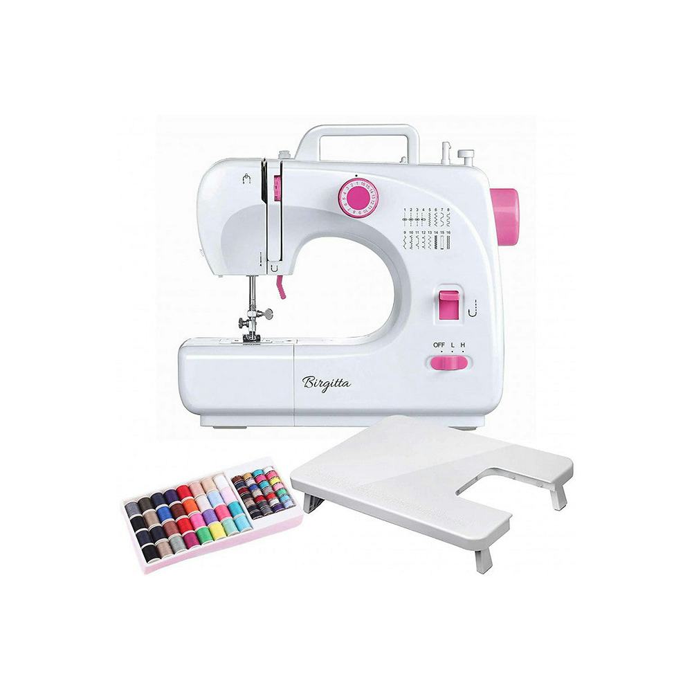 Symaskinsset Birgitta Comfort Symaskin med Tilläggsbord & 60 Delar Trådset