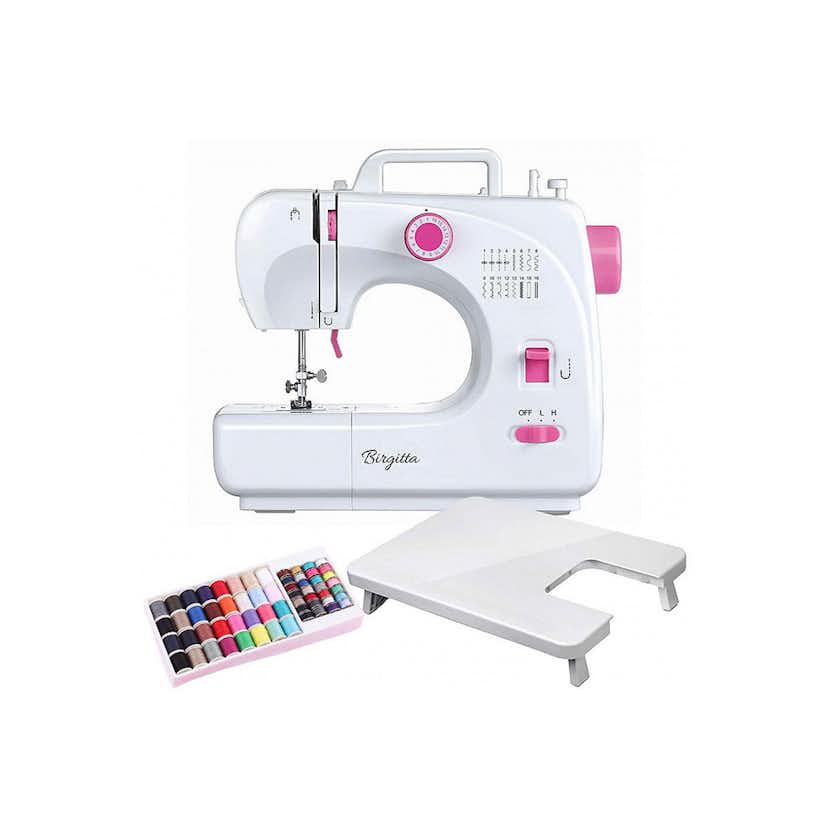 Symaskinsset Birgitta Comfort Symaskin med Tilläggsbord & 60 Delar Trådset