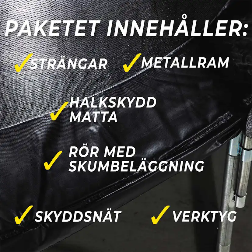 Studsmatta React Aero med Skyddsnät 3,66 m