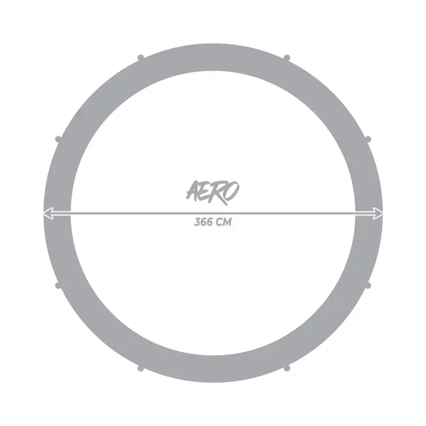 Studsmatta React Aero med Skyddsnät 3,66 m
