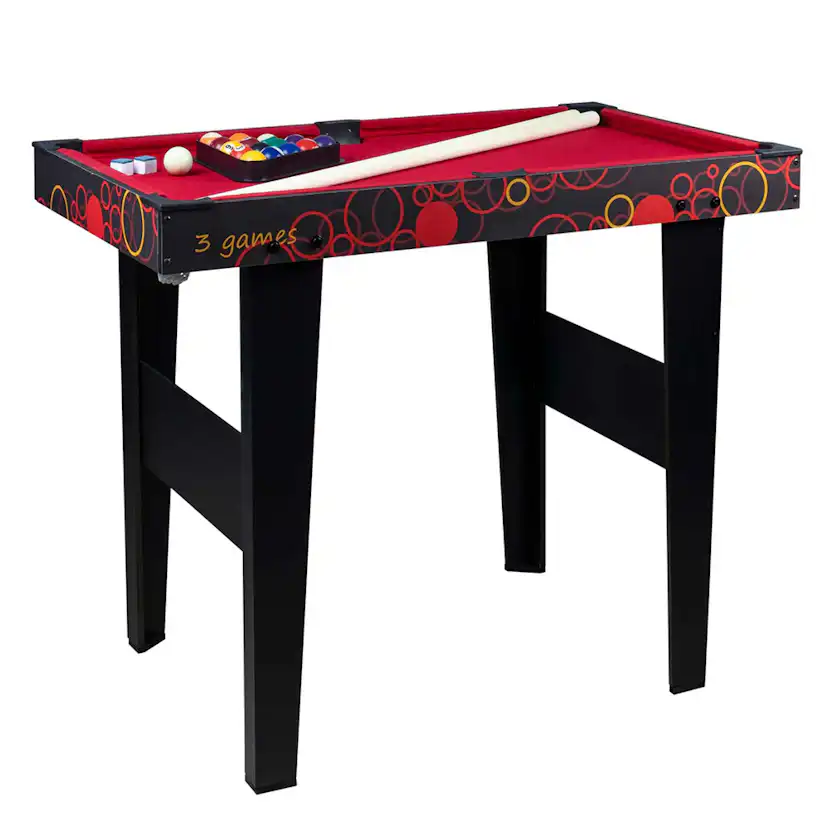 Kombinationsbord ProSport 3-in-1 Spelbord med Airhockey, Bordtennis & Biljard